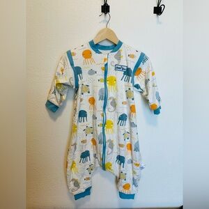 Little You" Baby Sleep Suit - Sea Animal Print - Size Large (L)